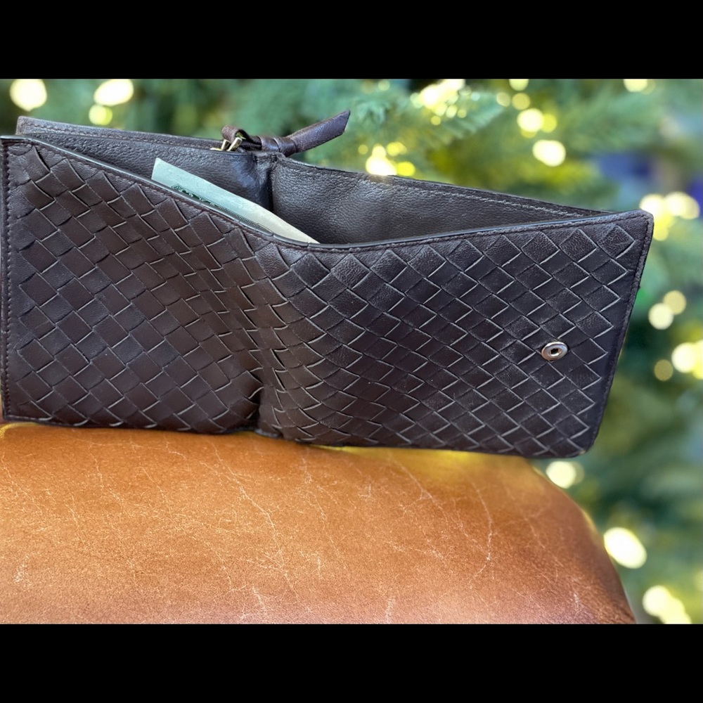 BOTTEGA VENETA - Intrecciato woven design -  French Organizer Zip/Bifold Wallet - Picture 13 of 16